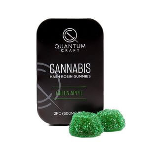 Quantum Cannabis Green Apple Hash Rosin Gummies x
