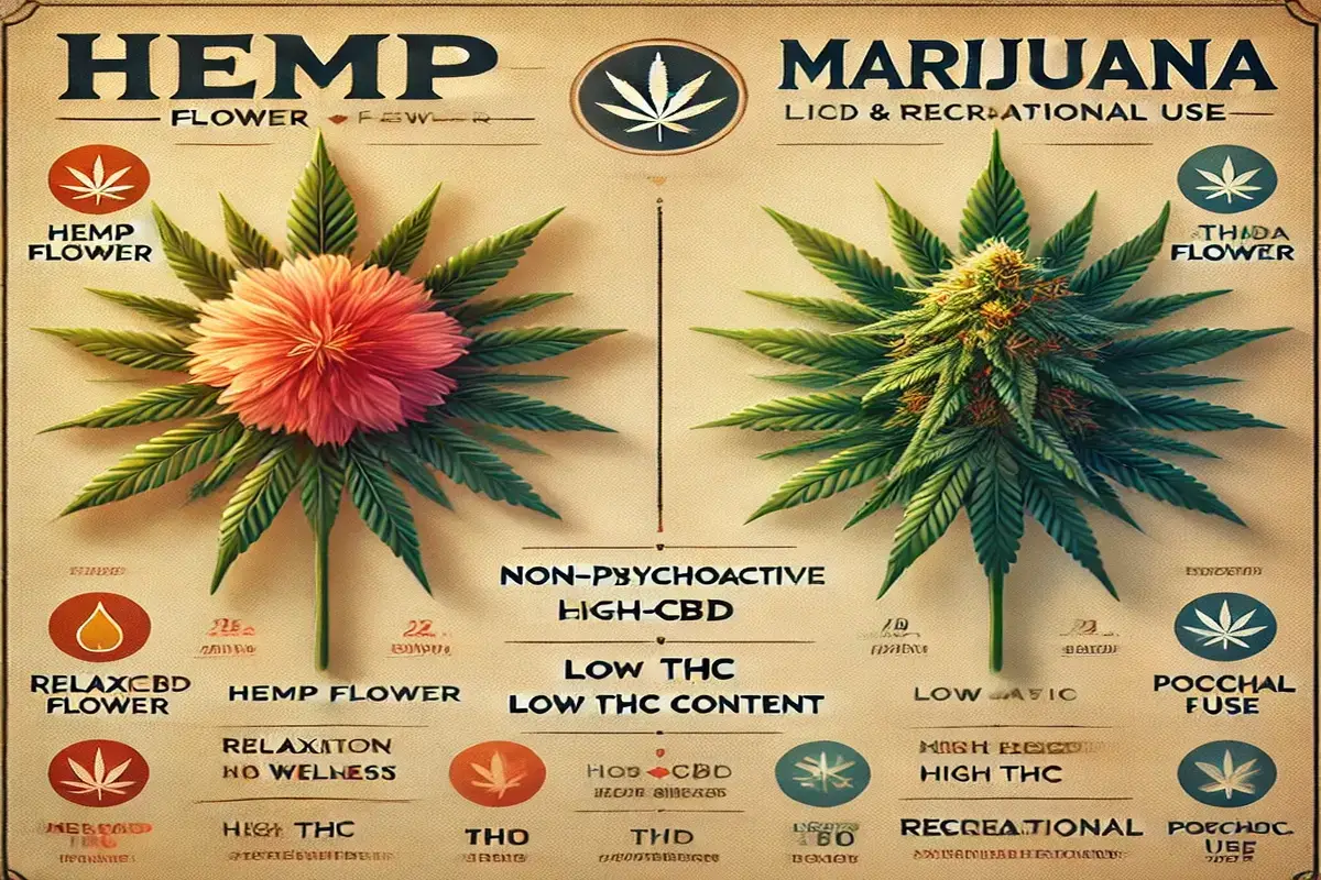 Hemp Flower vs. Marijuana Flower Whats the Difference