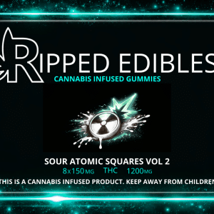 Sour Atomic Squares Vol 2 by Ripped Edibles 1200mg