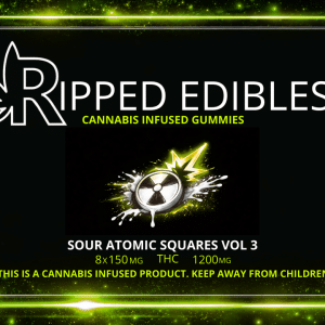 Sour Atomic Squares Vol 3 by Ripped Edibles 1200mg