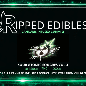 Sour Atomic Squares Vol 4 by Ripped Edibles 1200mg